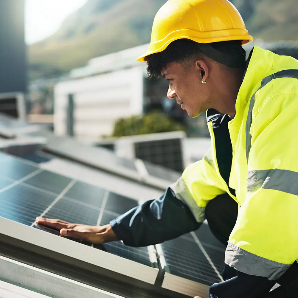 Finance illustration with solar elements